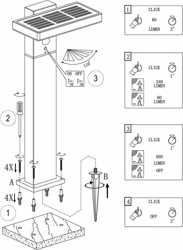 Applique Cilindrica Bidirezionale XL IP54 Con 2 basi E27 - Bianca