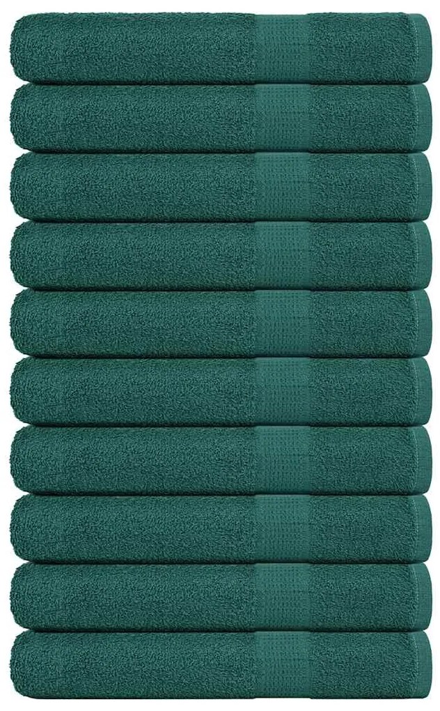 Asciugamani Per Sauna 10 Pz Verde 80x200cm 360 G/m² 100% Cotone /