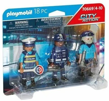 Playset  City Action Police Figures Set Playmobil 70669 (18 pcs)