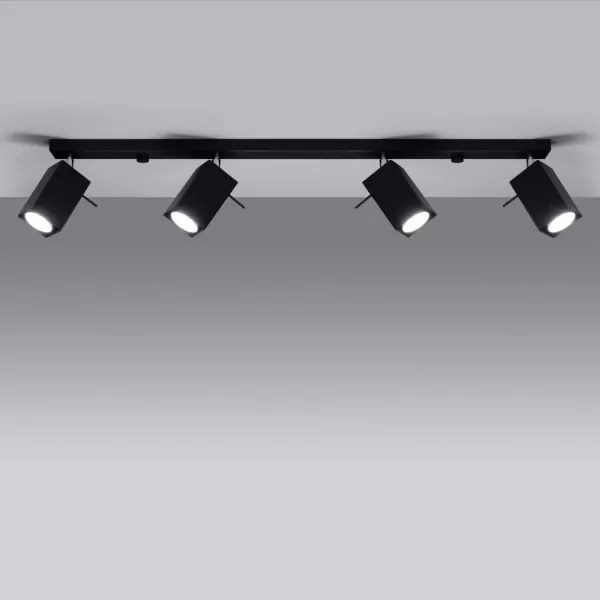 Luce Spot MERIDA 4xGU10/40W/230V nero