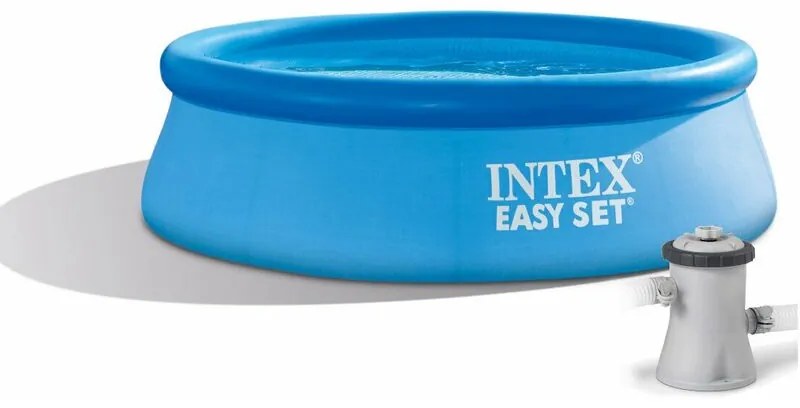 Intex - 28118NP – Piscina Fuori Terra Easy Set Rotonda, Pompa Filtro 1250 L/h, 3077 l, pvc, Azzurro, 305x61 cm
