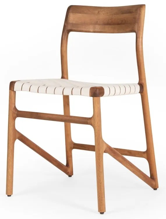 Sedia da pranzo bianca/marrone Fawn – Gazzda