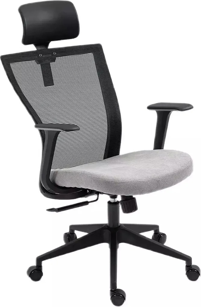 Sedia da ufficio Q-328H grigia e nera – 62x48x97 cm