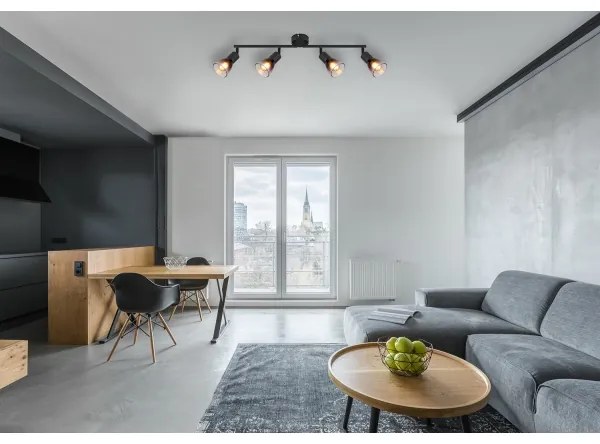 Globo 54312-4 - Faretto SATELLA 4xE14/25W/230V nero