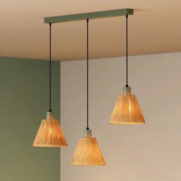 Ledvance - Lampadario a sospensione con filo DECOR RAFFIA 3xE27/15W/230V bastone di rafia