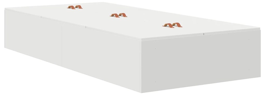 Struttura letto con contenitore bianco legno ingegnerizzato