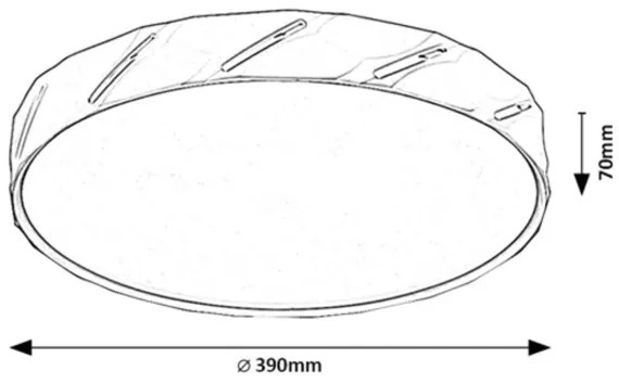 Rabalux 71119 - Plafoniera LED NESSIRA 25W 230V 3000K bianco