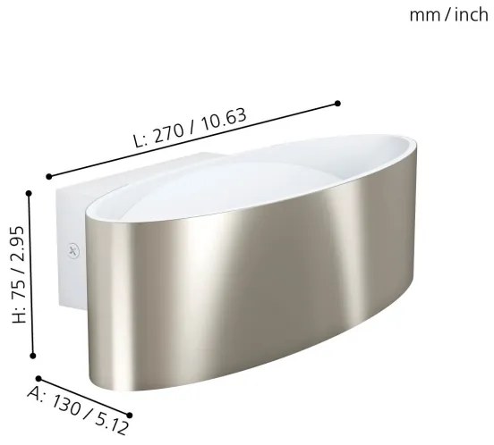 Eglo 98543 - Applique a LED MACCACARI LED/10W/230V