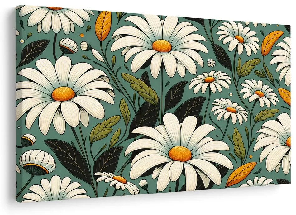 Quadro su tela – Margherite in fiore