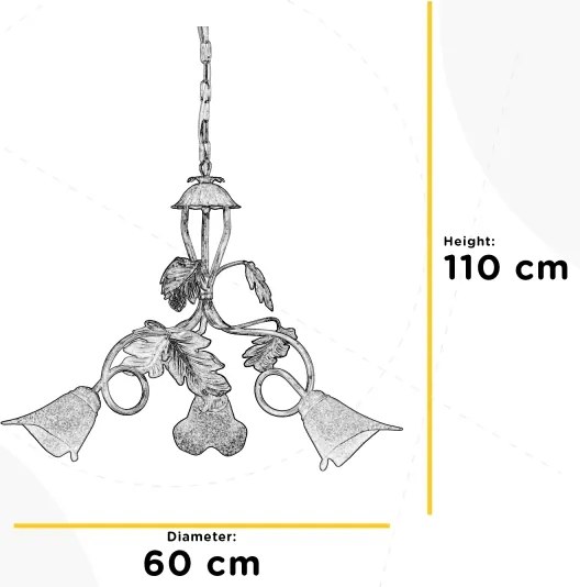 ONLI - Lampadario a sospensione con catena MARILENA 3xE14/6W/230V