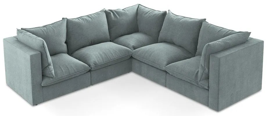 Divano angolare blu Manao – Makamii