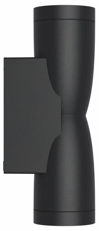 Applique Conica a Clessidra Bidirezionale, IP65 GU10 - Nera Colore del corpo Nero