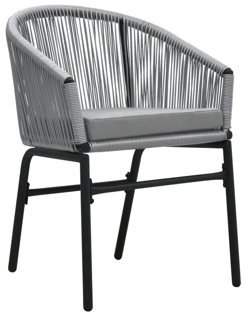 Set da pranzo da giardino 7 pz grigio