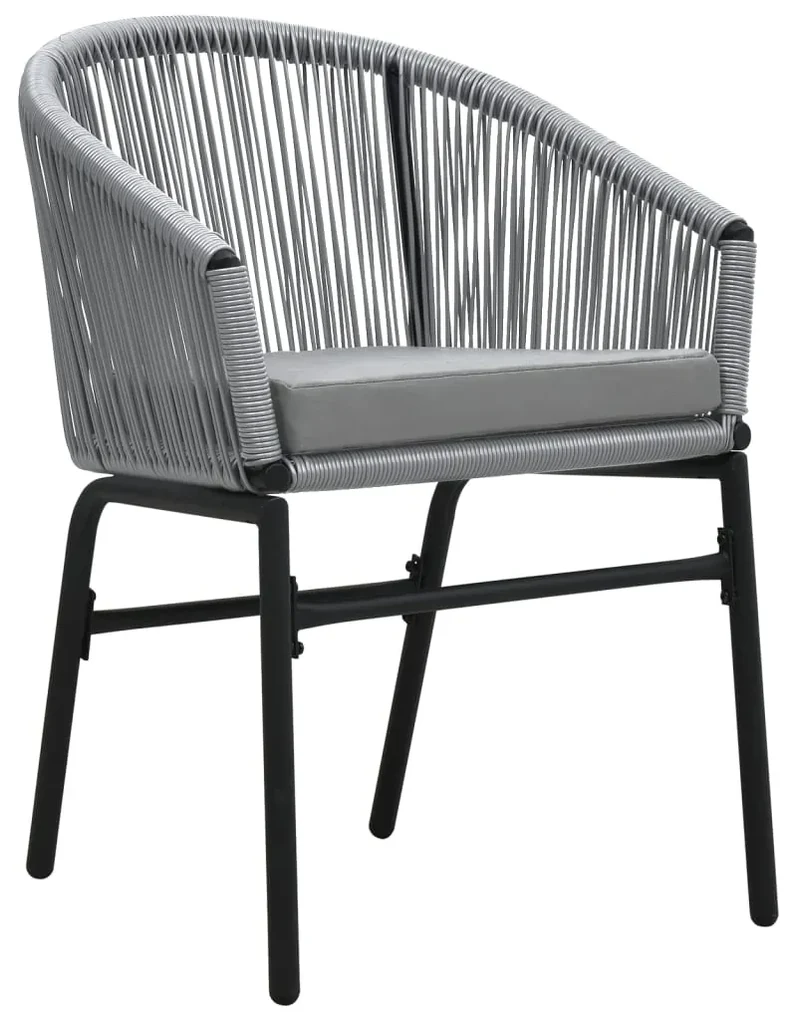 Set da pranzo da giardino 7 pz grigio