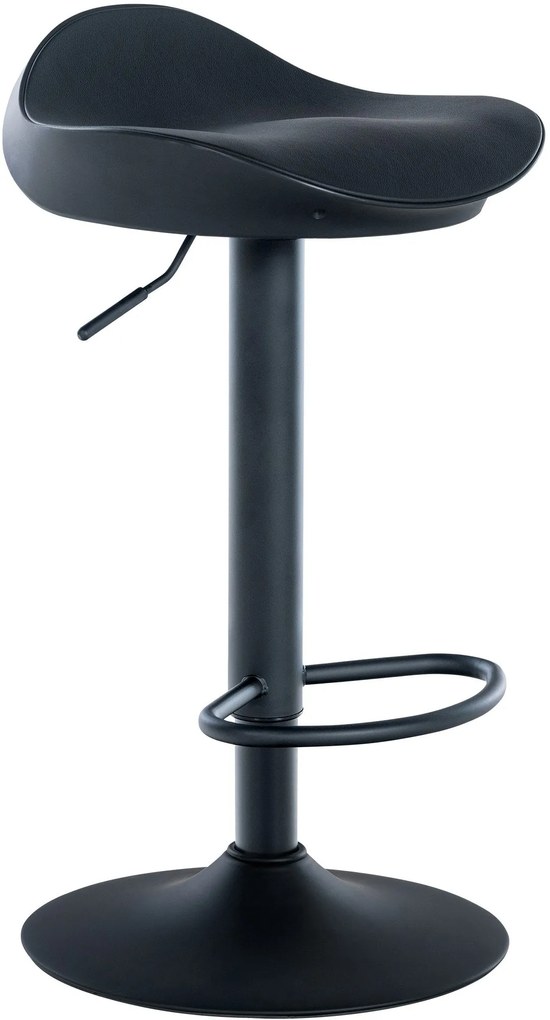 Sgabello Alisson İn Ecopelle Con Seduta Ergonomica E Altezza Regolabile / Schwarz