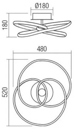 Redo 01-2189 - Plafoniera LED dimmerabile SINTRA LED/40W/230V