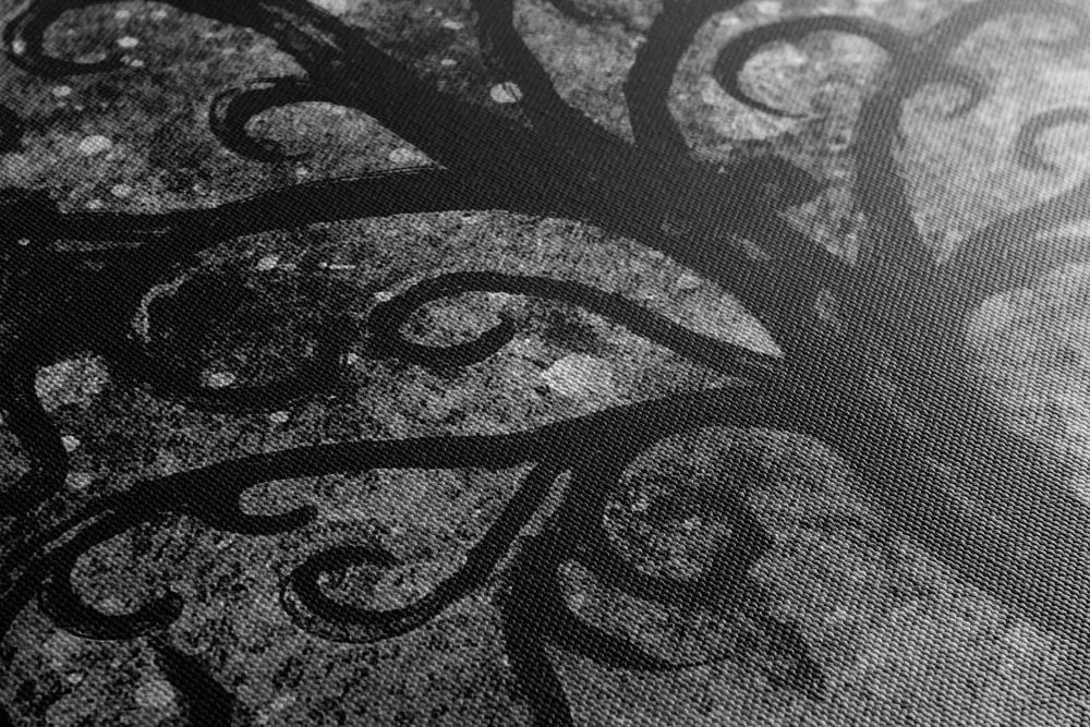 Stampa su tela – Albero della vita in bianco e nero