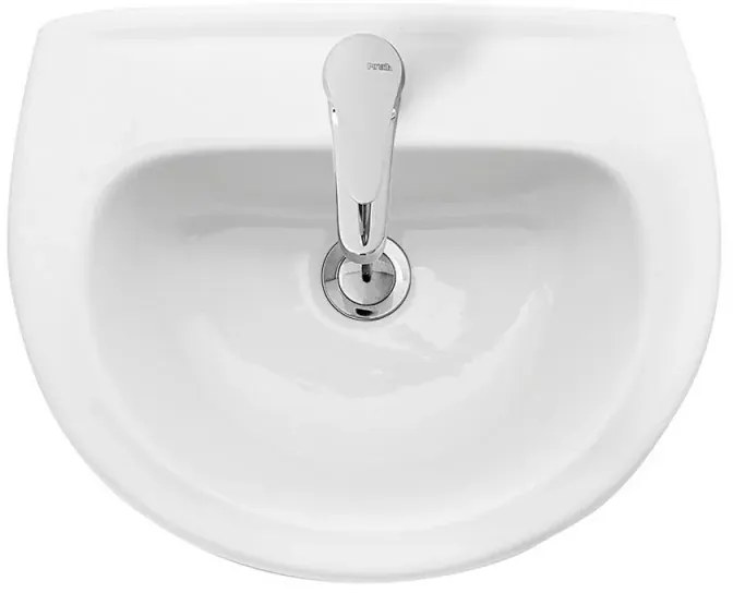 Lavabo sospeso 45x37 salvaspazio bianco in ceramica