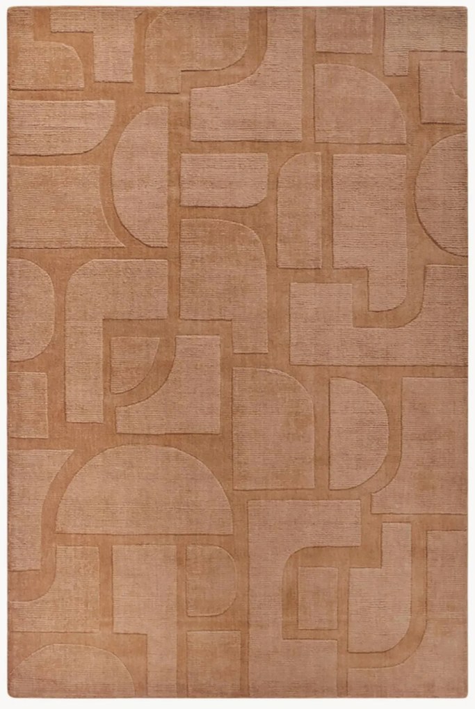 Tappeto in lana con motivo in rilievo Alexis