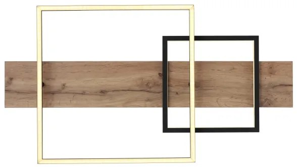 Globo 67289D1 - Plafoniera a LED VANNI, 24W/230V, marrone/nero