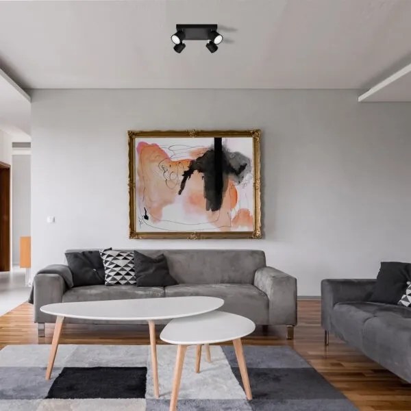 Faretto PUNTA 4xGX53/10W/230V nero