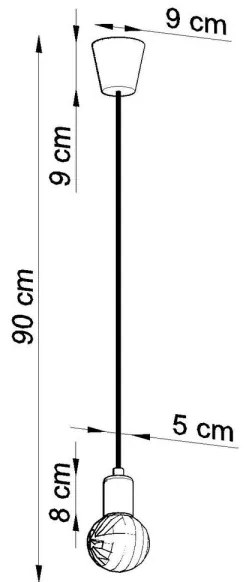 Lampadario a sospensione con filo DIEGO 1xE27/60W/230V