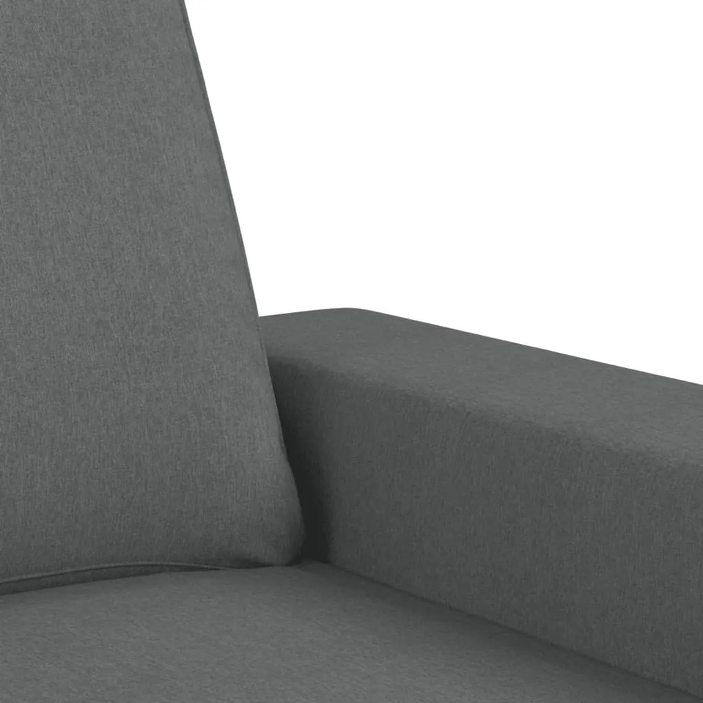 Set di divani 2 pz grigio scuro in tessuto