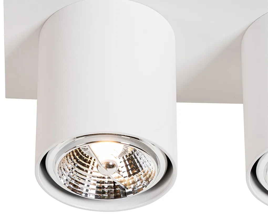 Faretto da soffitto moderno bianco 2 luci - Tubo
