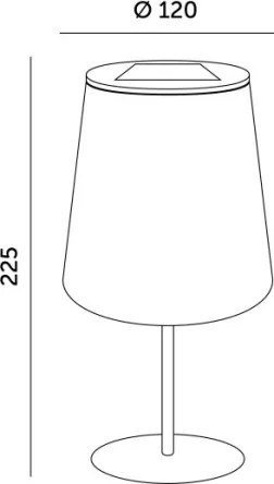 Lampada da tavolo solare a LED LUVETRA LED/1xAA 4000K IP44 200 mAh bianca