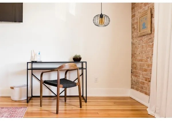 Lampadario a sospensione con filo CORRINI 1xE27/60W/230V diametro 25 cm nero/beige