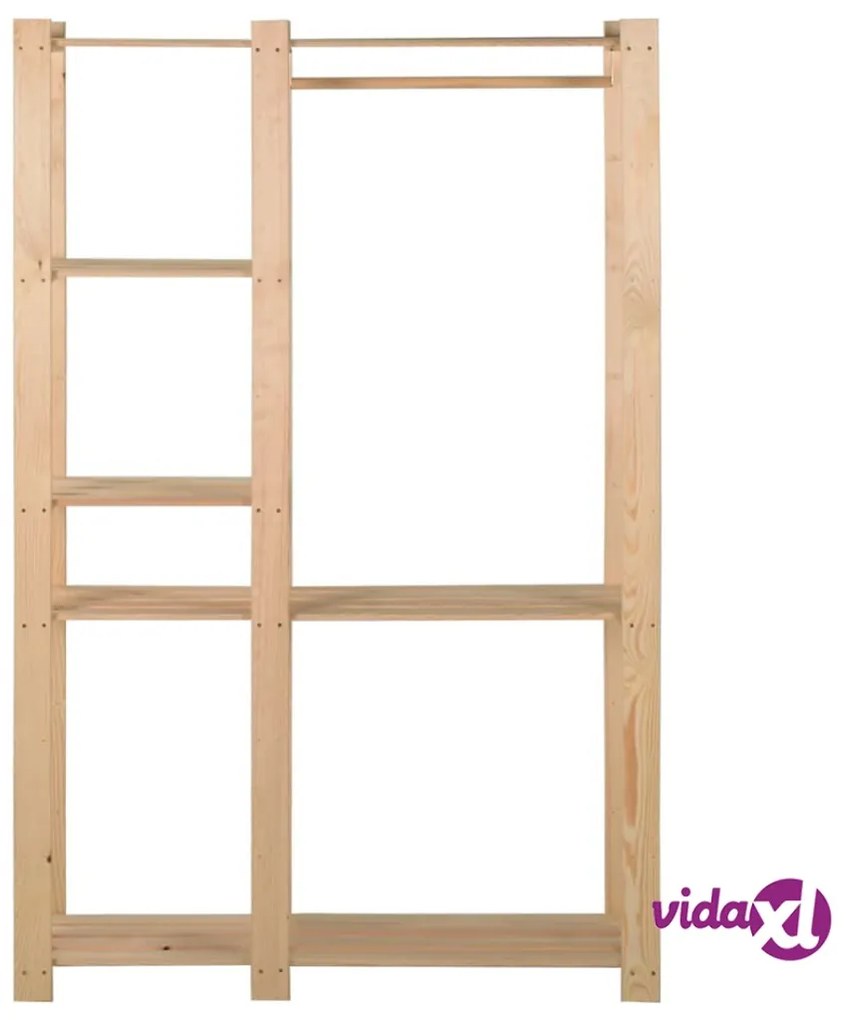 vidaXL Appendiabiti 110x38x170 cm in Legno Massello di Pino