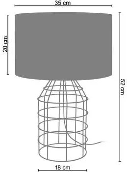 Tosel  Lampade d’ufficio Lampada da tavolo tondo metallo blu e bianco  Tosel