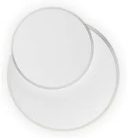 Applique Moderna Round Pouche Metallo Bianco Led 14W 3000K Luce Calda