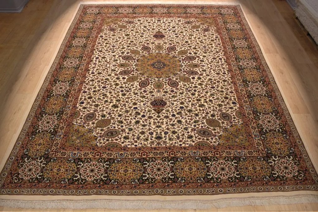 Tabriz Tappeto 390 x 300 (Iran) Annodato A Mano