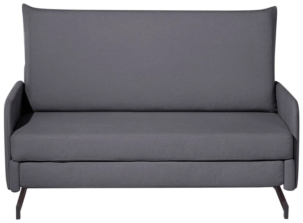 Divano letto 2 posti in tessuto grigio BELFAST Beliani