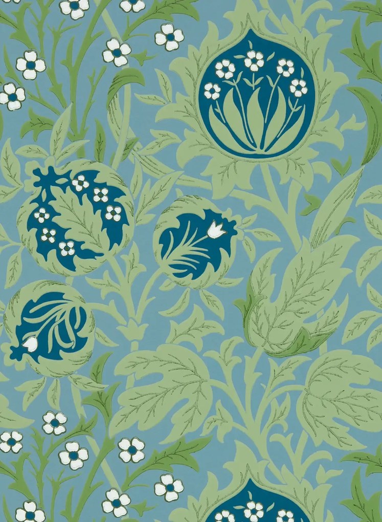 Morris & Co Carta da parati Elmcote - Dearle Blue