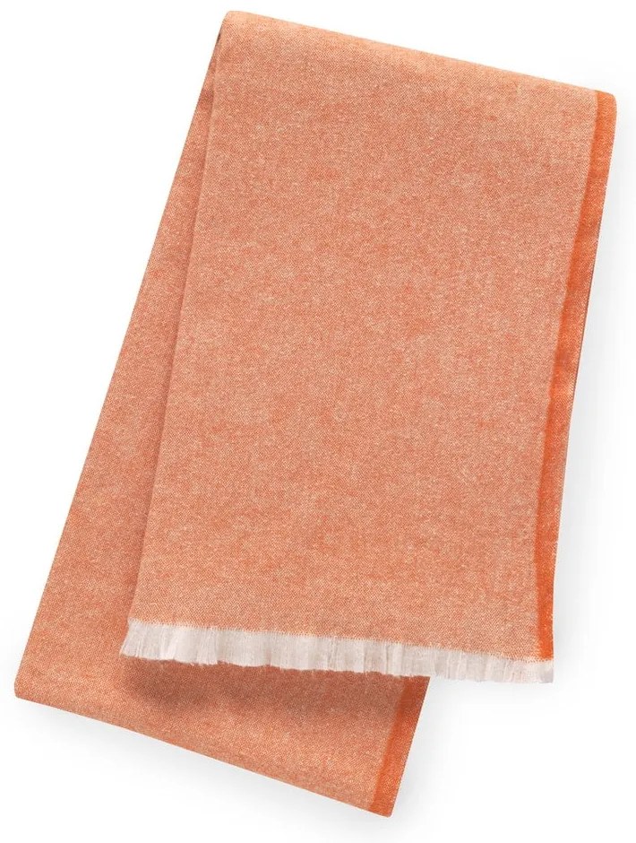 Plaid arancione con contenuto di cotone , 140 x 180 cm Linen - Euromant