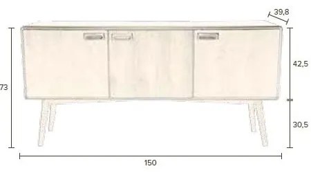 Cassettiera, altezza 73 cm Juju - Dutchbone