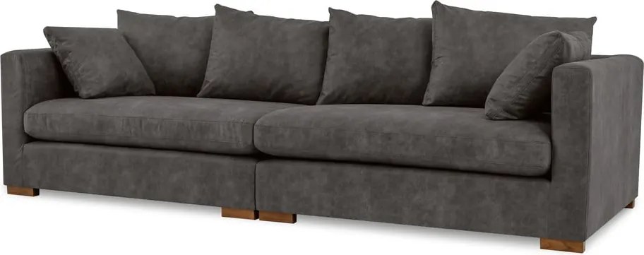 Divano in similpelle antracite 266 cm Hamburg - Scandic