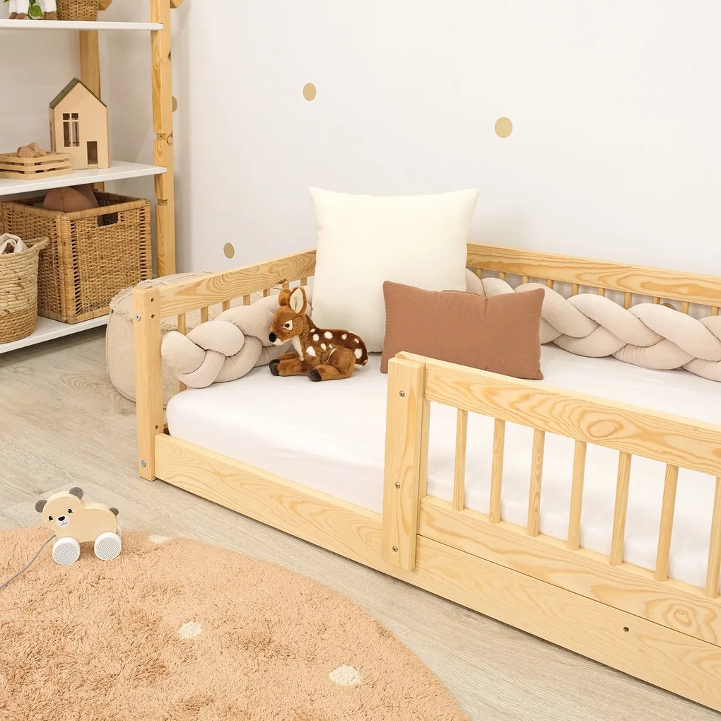 Letto basso per bambini Montessori Ourbaby Plus - naturale - 160x80 cm