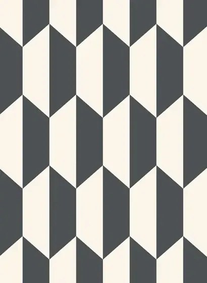Cole & Son Carta da parati Tile - Black/ White