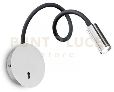 Focus applique a parete led 3000k 3,5w  280 lm cromo flessibile e o...