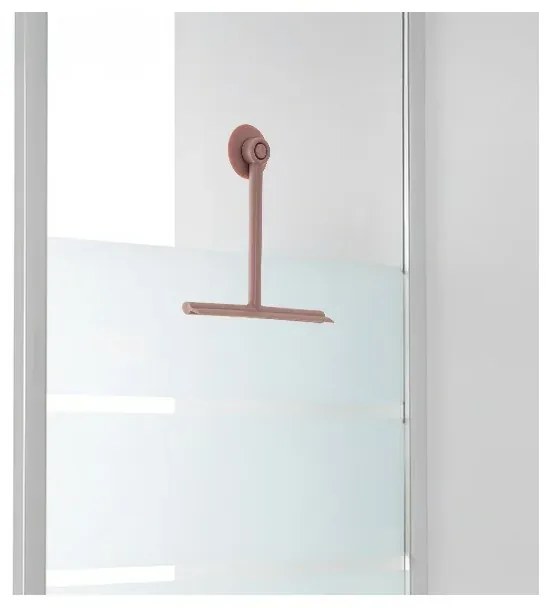 Tergivetro doccia rosa in plastica antigraffio con ventosa Spring