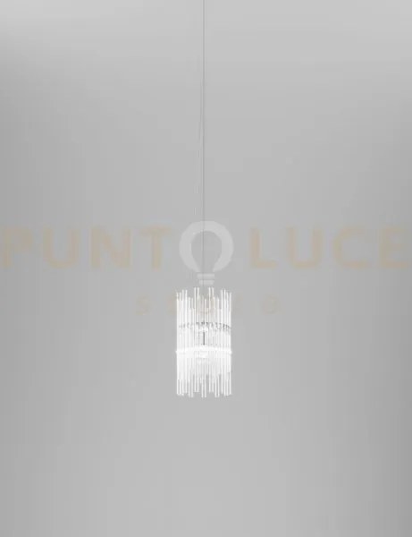 Diadema sospensione am cristallo cromo lucido l32cc led 3000k 12w 1...
