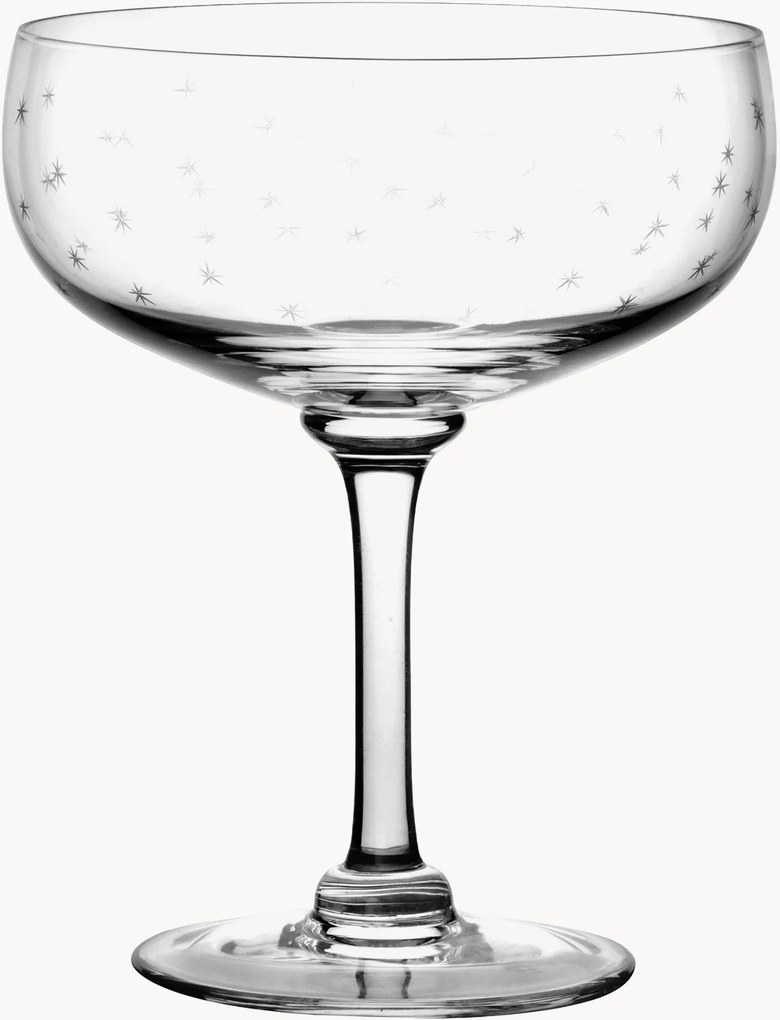 Set di 2 bicchieri da cocktail in cristallo soffiato Stars
