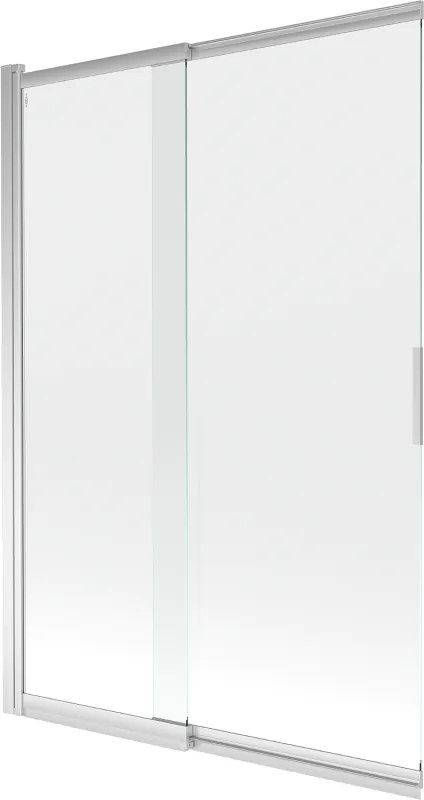 Mexen Fox paravento per vasca da bagno 2-ante scorrevole 120 x 150 cm, trasparente, cromo - 891-120-002-01-00