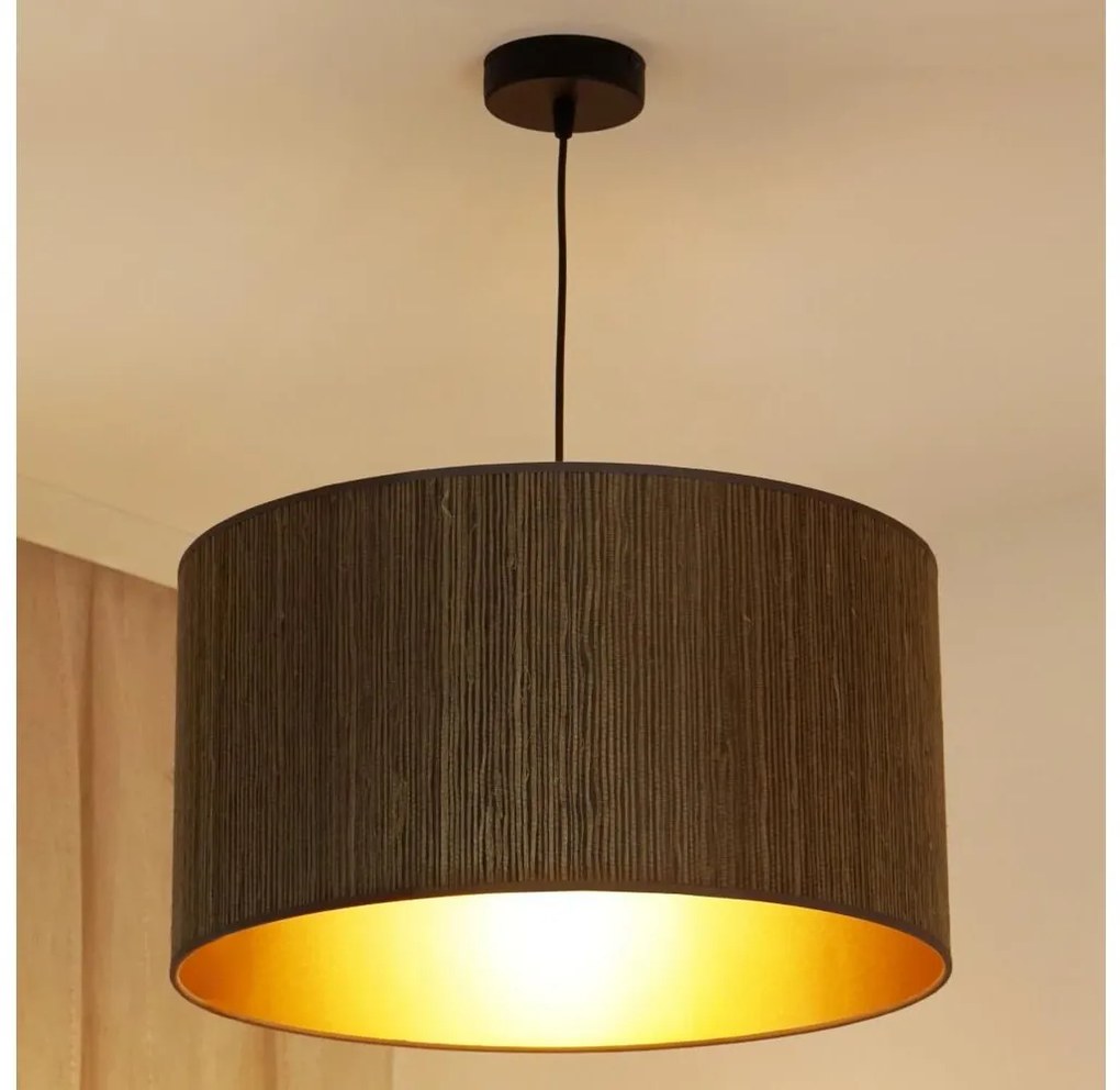 Brilagi - Lampadario a sospensione con filo BOSTON ROLLER 1xE27/15W/230V diametro 45 cm marrone/oro