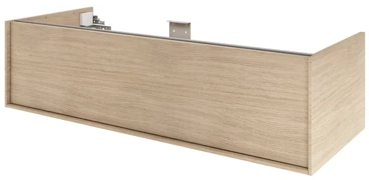 Mobile da bagno sospeso sotto lavabo L 120 x H 32 x P 48 cm rovere satinato, 1 cassetto SENSEA Neo Frame