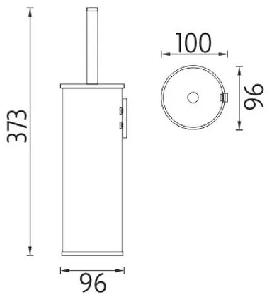 NIMCO UN 13094E-26 - Spazzola per WC UNIX cromo lucido