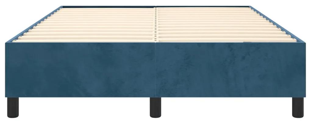Giroletto a molle blu scuro 140x200 cm in velluto